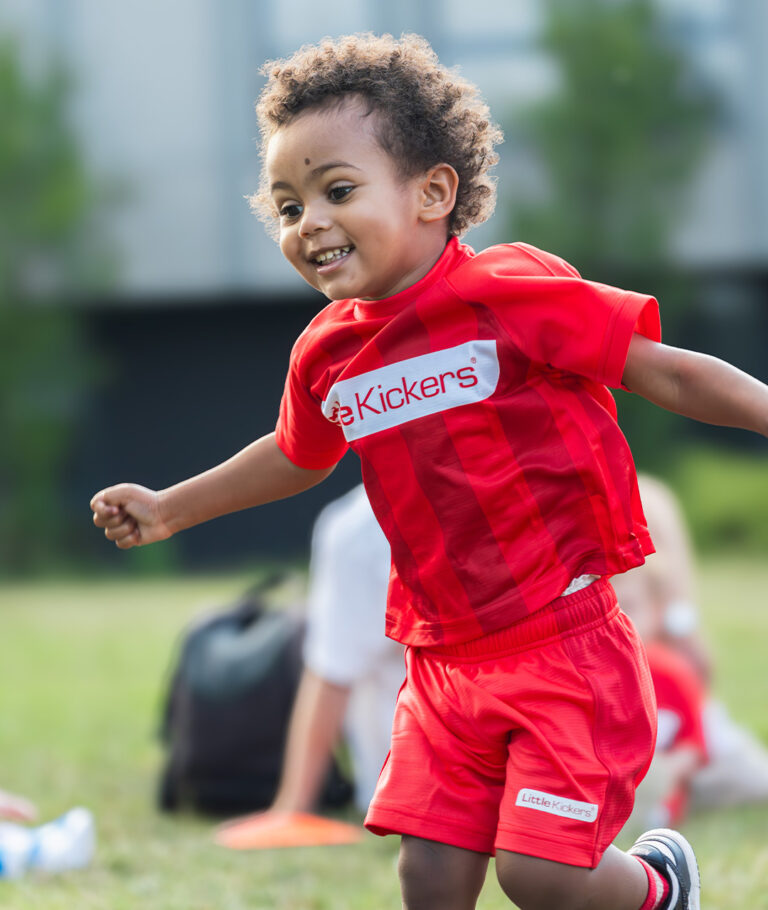a child running in a field
